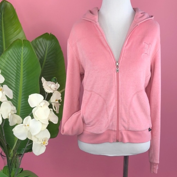 BCBGMaxAzria Jackets & Blazers - BCBG | Pink SOFT Zip Up Logo Hooded Casual Jacket